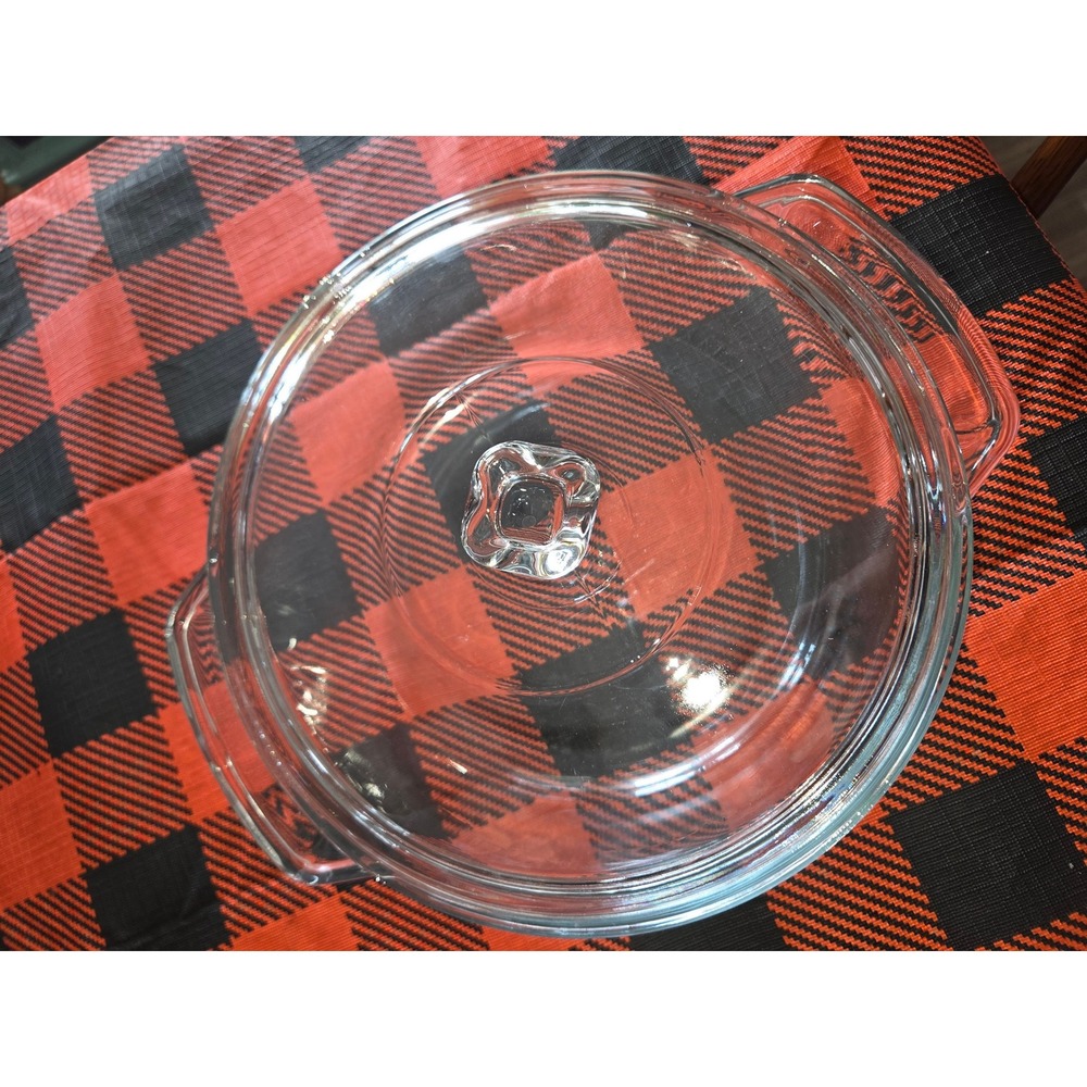 Anchor Hocking 2 Quart Clear Glass Round Casserole Dish with Lid 9 Inch 2L